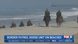 Border Patrol Horse Units Work Beaches