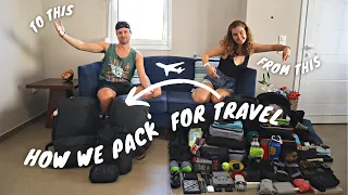 HOW TO PACK CARRY-ON ONLY FOR LONG TERM TRAVEL (packing everything) 2023 | Tips and Tricks +Airlines