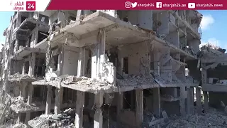 Drone footage shows destruction in Syria's Douma