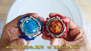 Five Winning Valkyrie vs Five Z Achilles - Valt vs Aiga Beyblade Burst Cho-Z episode 28 real Battle