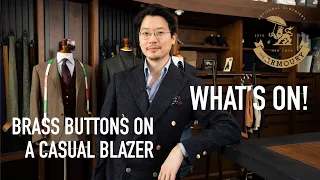 What's On! Brass Buttons on a Casual Blazer