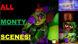 All Monty Cutscenes/Main Appearances! (FNAF SB)