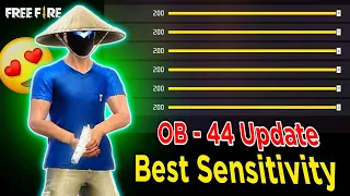 All Gun Headshot Sensitivity Setting (200) After New OB44 Update | Free Fire Max 2024