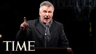 Alec Baldwin Brings Donald Trump Impression To NYC Protest | TIME