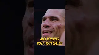 Alex Pereira post fight speech vs Adesanya. #shorts  #ufc