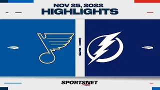 NHL Highlights | Blues vs. Lightning - November 25, 2022