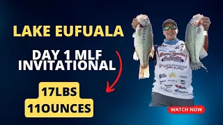 Lake Eufaula Oklahoma Bass Fishing -  17+lbs Day 1 MLF Invitational 2023