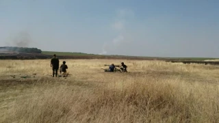 АТО Украина.Поражение мишени из СПГ (станковый противотанковый гранатомёт)