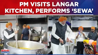 In Visuals: PM Modi Visits Takhat Sri Harimandir Ji Patna Sahib, Performs 'Sewa', Watch Reactions