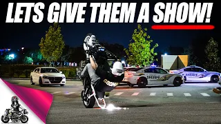 Cops vs Grom Squad Stunt Ride | Only Cool Cops Tonight!