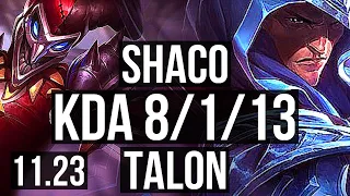SHACO vs TALON (JNG) | 8/1/13, 400+ games | KR Diamond | 11.23