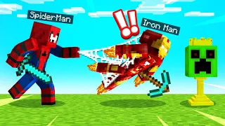 SPIDERMAN vs. IRONMAN SPEEDRUNNER in MINECRAFT!