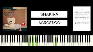 Shakira - Acróstico (BEST PIANO TUTORIAL & COVER)