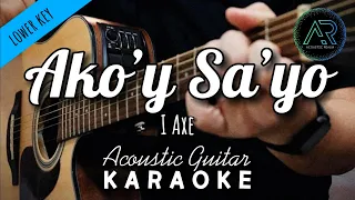 Ako'y Sa'yo Ika'y Akin by IAXE (Lyrics) | Lower Key | Acoustic Guitar Karaoke | TZ Audio Stellar X3