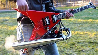 Gas powered electric guitar