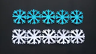 How to make easy paper snowflakes |Paper Chain Snowflakes | Christmas Decor Ideas | Paper Snowflakes