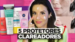 Melhores PROTETORES SOLARES CLAREADORES