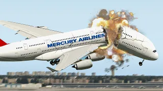 A380 Crash And Break Into Pieces After Pilots Lost Control | X-Plane 11