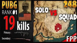 PUBG Rank 1 - chocoTaco 19 kills [NA] Solo vs Squad FPP - PLAYERUNKNOWN'S BATTLEGROUNDS #248