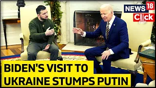 US president Joe Biden's Surprise Ukraine Visit Stumps Putin | Biden Meets Zelensky | News18