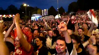 Jakub Błaszczykowski goal - Euro 2012 Poland vs Russia - Gdansk Fan Zone reaction