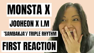 [English Lyrics] Monsta X (몬스타엑스) - SAMBAKJA/Triple Rhythm (삼박자) |Jooheon x I.M | REACTION