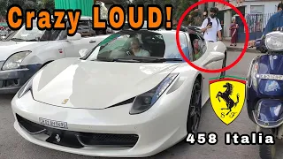 Loudest Novitec Ferrari 458 Italia | India - exhaust sounds and reactions