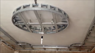 Короб и круг из ГКЛ. Box and circle from plasterboard