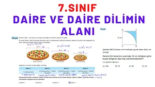 7 SINIF DAİRENİN ALANI VE DAİRE DİLİMİN ALANI