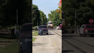 What Would You Do If You Saw This Train Coming Down The Middle Of Your Road?!  Street Running Train!