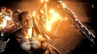 Superman llega a la batalla completa - La liga de la justicia de Zack Snyder