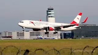 Austrian Airlines OE-LAY landing at Vienna