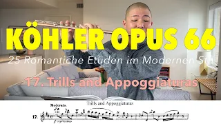 "Trills & Appoggiaturas" (Triller und Vorschläge) | Köhler Op. 66 #17 Flute Etude