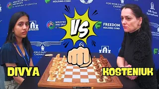 Divya Deshmukh VS Kosteniuk Alexandra || World Blitz Chess 2023 - R7