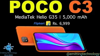 POCO C3 Unboxing And First Impressions | MediaTek Helio G35, Triple Cameras & More🔥🔥