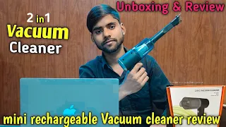 2 IN 1 VACUUM CLEANER | rechargeable mini home and car // mini 2 in 1 Wireless Vacuum cleaner Review