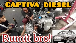 Overhaul Captiva diesel - Proses Menaikkan mesin setelah Overhaul