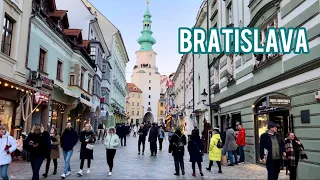 Bratislava, Slovakia 🇸🇰 Walking Tour (4K 60fps) January 20, 2024