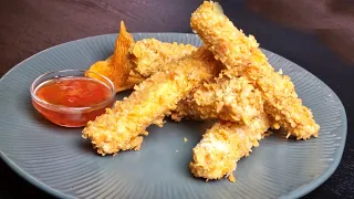 СЫРНЫЕ ПАЛОЧКИ в панировке из ЧИПСОВ/CHEESE STICKS from CHIPS