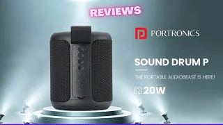 Portronics Sound Drum P 20W Portable Bluetooth Speaker for Hands-Free Calling