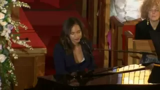 Alicia Keys "Send Me An Angel" Tribute At Whitney Houston's Funeral - Memorial