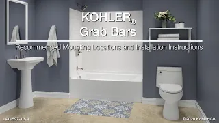 KOHLER Grab Bars - Recommended Mounting Locations and Installation Instructions