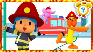 🧑‍🚒 POCOYO ENGLISH - I Want to Be a Firefighter! [93 min] Full Episodes |VIDEOS & CARTOONS for KIDS