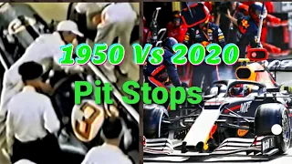 F1 Pit Stops 1950 vs 2020 || 16 Times Longer Than  A Modern- Day