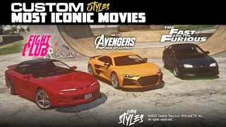 Most Iconic Movies Cars - Customization Styles in GTA Online (Cinematic)