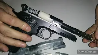 Спринговый Colt 1911 улучшение и стрельба по планшету