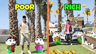 GTA 5 : FRANKLIN, SHINCHAN, PINCHAN BECOME POOR 😔 AND BECOME MILLIONAIRE 🤑