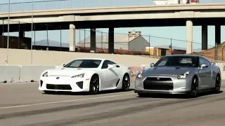 Lexus LFA Vs Nissan GTR Drag Race