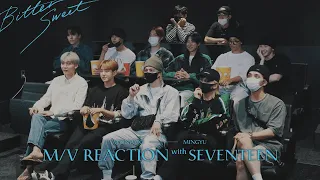 [LuckySEVENTEEN中字] WONWOO X MINGYU ‘Bittersweet (feat. LeeHi)’ M/V REACTION with SEVENTEEN