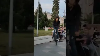 Трёха в дроп на bmx